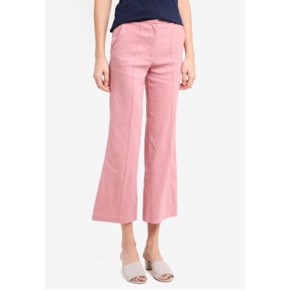 *NWT* MANGO Linen Blend Cropped Trouser